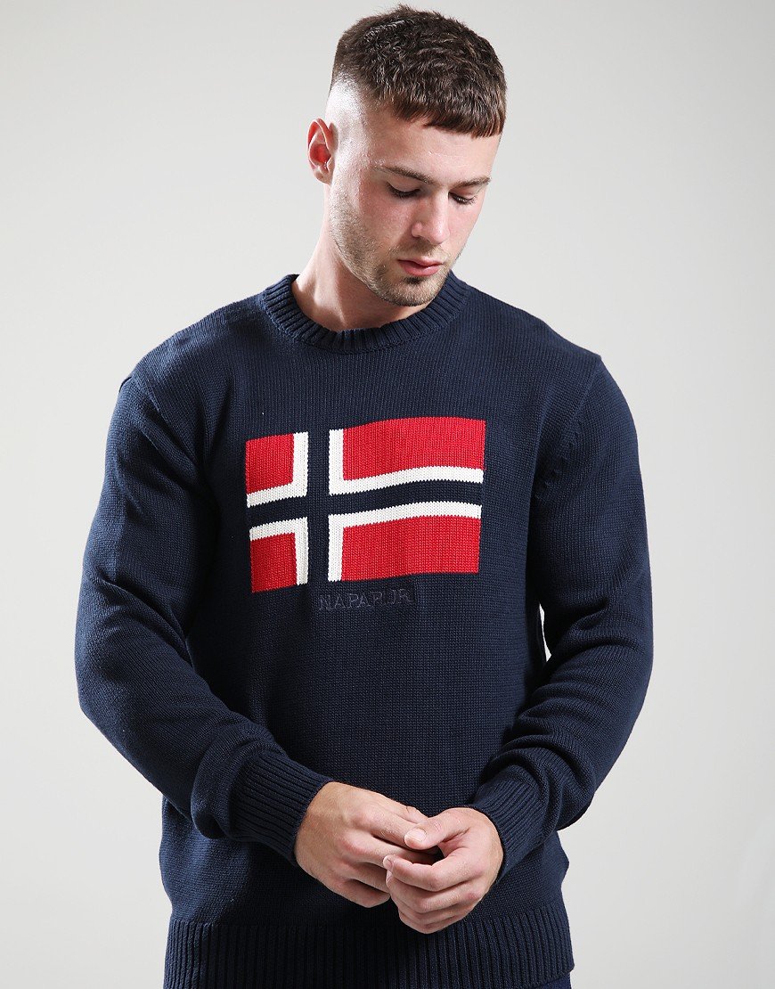 Napapijri D-Mura Crew Knit Blu Marine