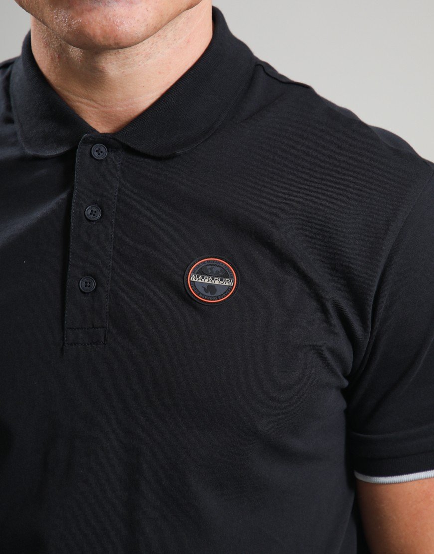 Napapijri E-Badge Polo Shirt Black Beauty