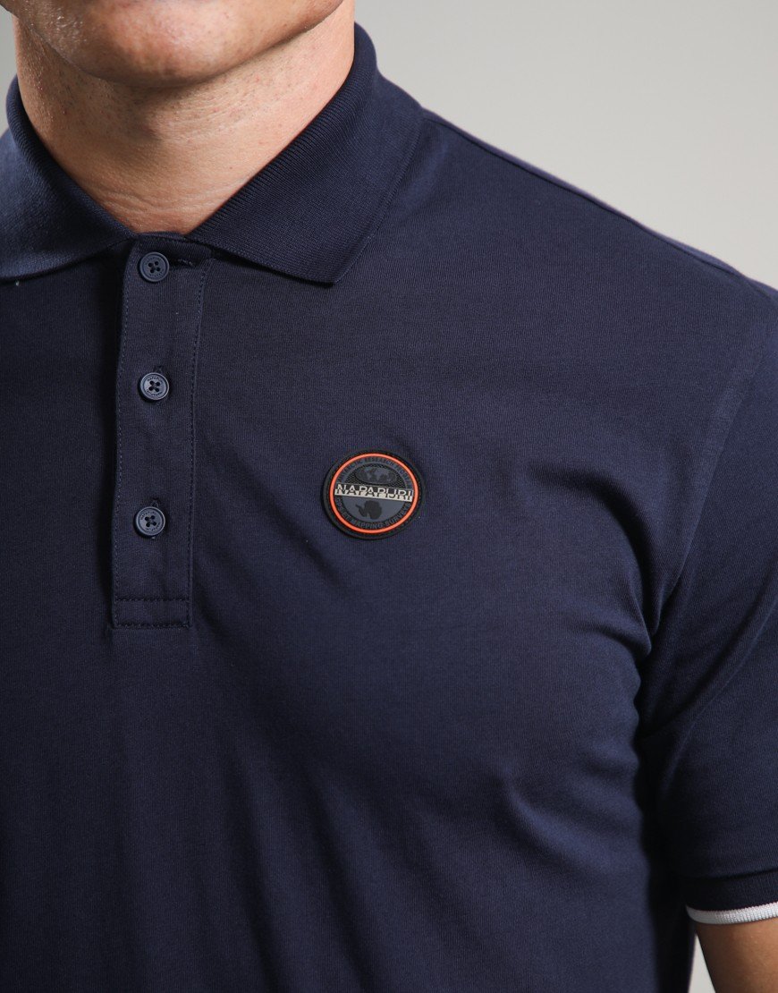 Napapijri E-Badge Polo Shirt Blu Marine