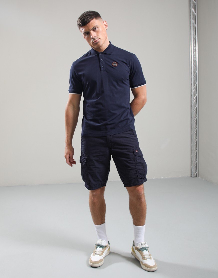Napapijri E-Badge Polo Shirt Blu Marine