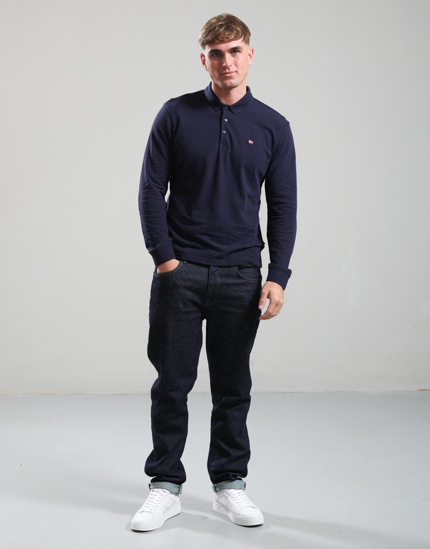 Napapijri Ealis Long Sleeve Polo Shirt 1 Blu Marine