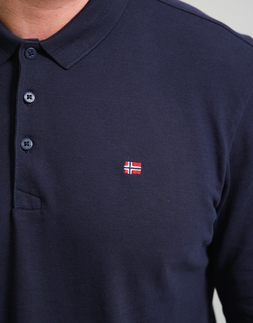 Napapijri Ealis Long Sleeve Polo Shirt 1 Blu Marine