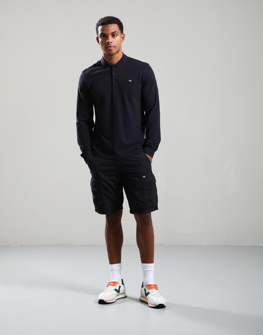 Napapijri Ealis Long Sleeve Polo Shirt Black 041