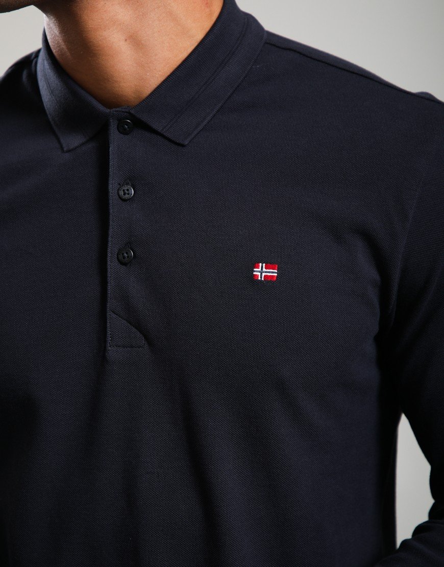 Napapijri Ealis Long Sleeve Polo Shirt Black 041