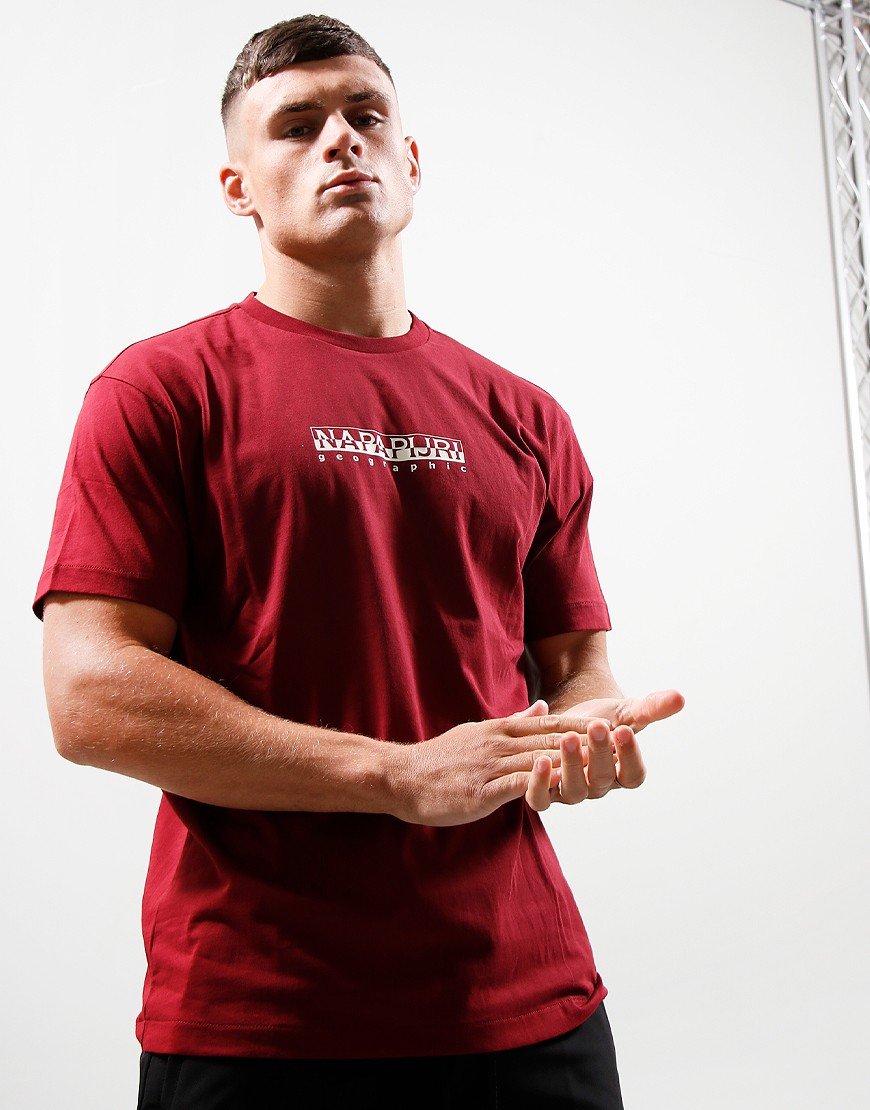 Napapijri S-Box Short Sleeve T-shirt Vintage Amaranth