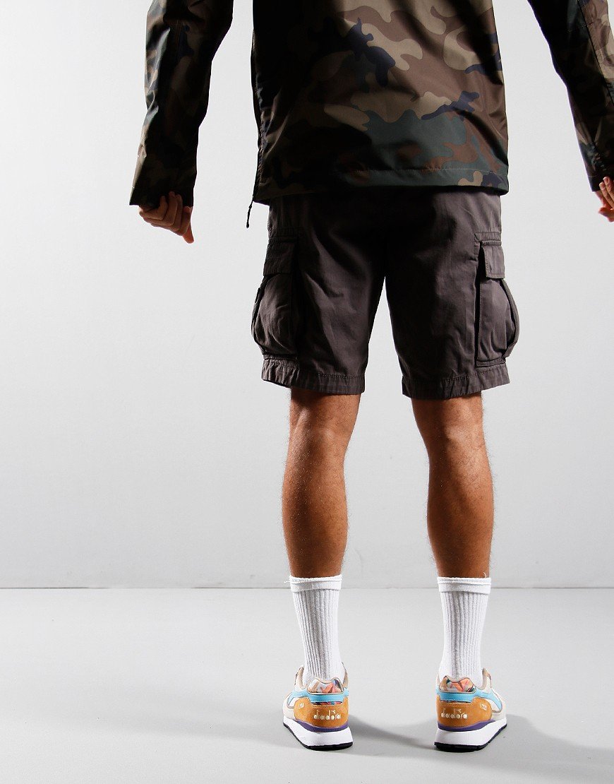 Bermuda Cargo Uomo Napapijri Nus - Cotone Grigio Scuro | Tasche Con Patta E Logo Ricamato - Foto 2