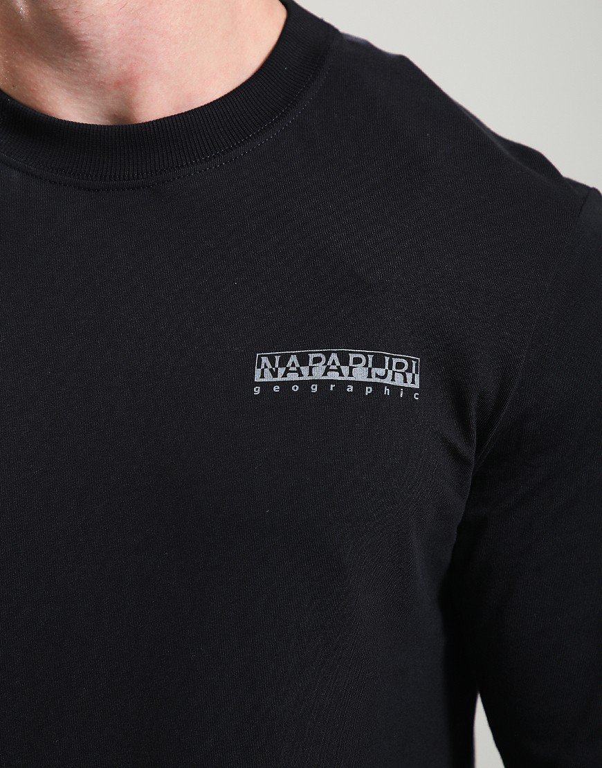 Napapijri S-Back Graphic Long Sleeve T-Shirt Black Beauty