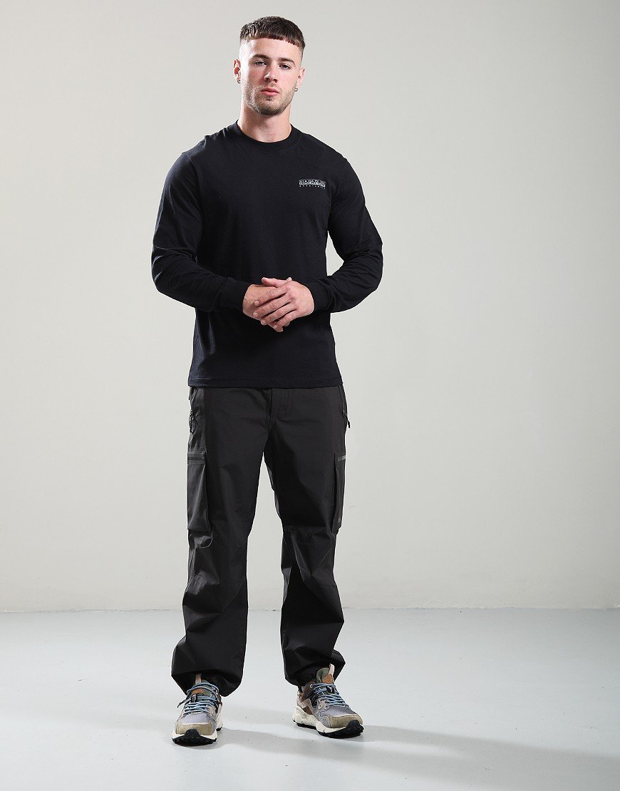 Napapijri S-Back Graphic Long Sleeve T-Shirt Black Beauty