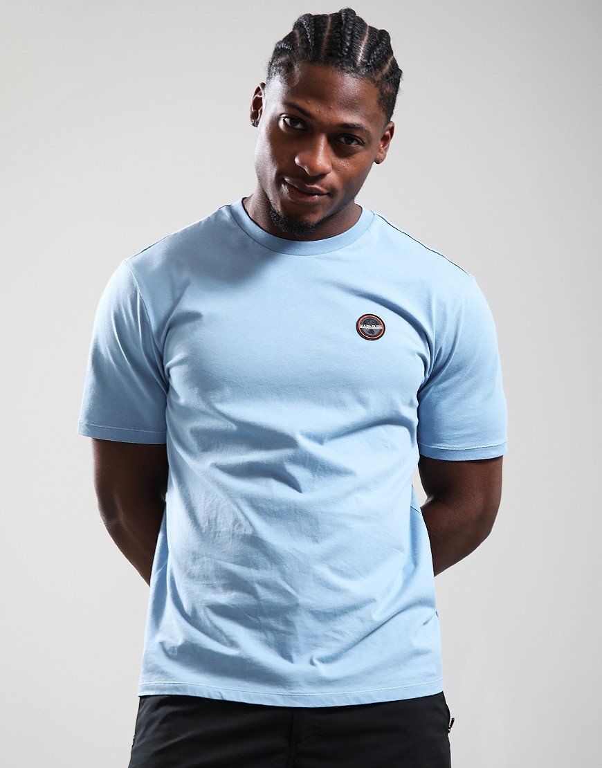 Napapijri S-Badge T-Shirt Faded Denim 