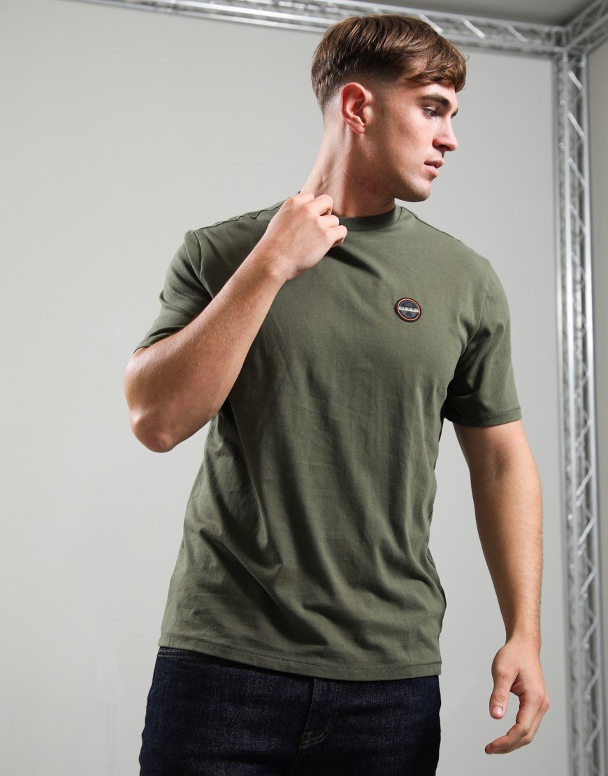 Napapijri S-Badge T-Shirt Olive Night G1F