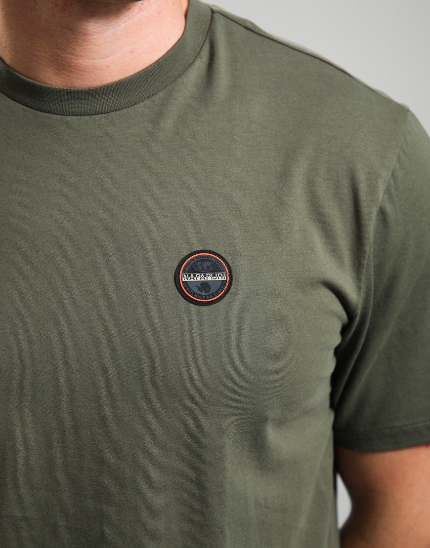 Napapijri S-Badge T-Shirt Olive Night G1F