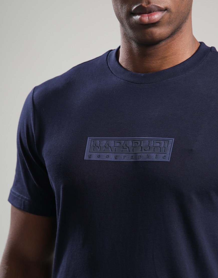 Napapijri S-Box Logo T-Shirt Blu Marine