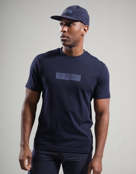 Napapijri S-Box Logo T-Shirt Blu Marine