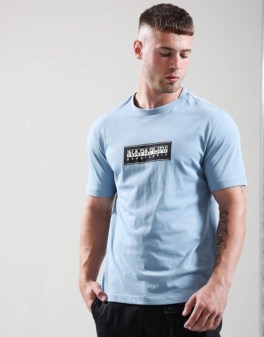 Napapijri S-Box Logo T-Shirt Faded Denim