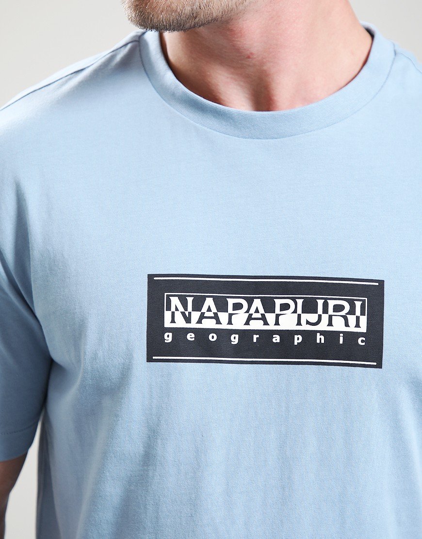 Napapijri S-Box Logo T-Shirt Faded Denim