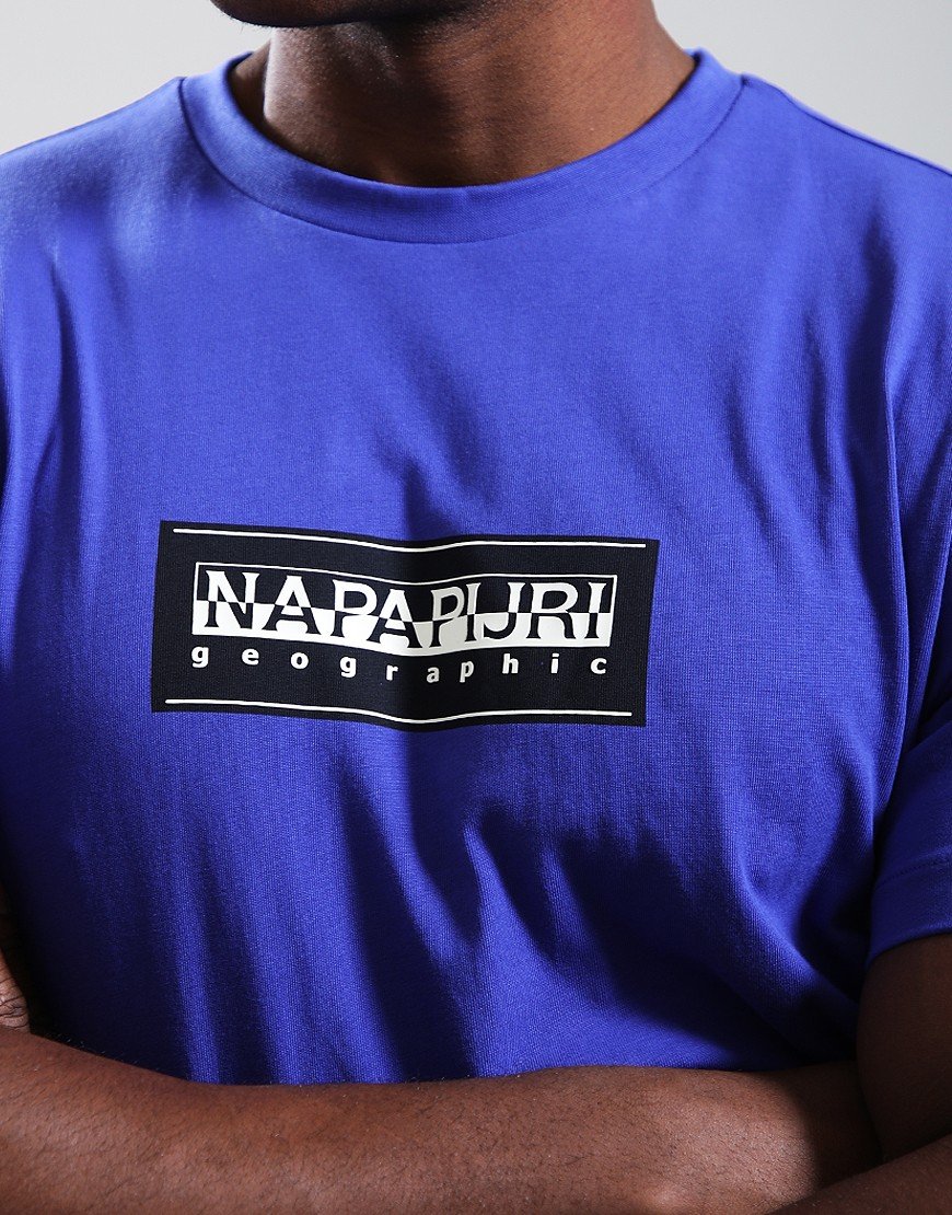 Napapijri S-Box Logo T-Shirt Royal Blue B3B