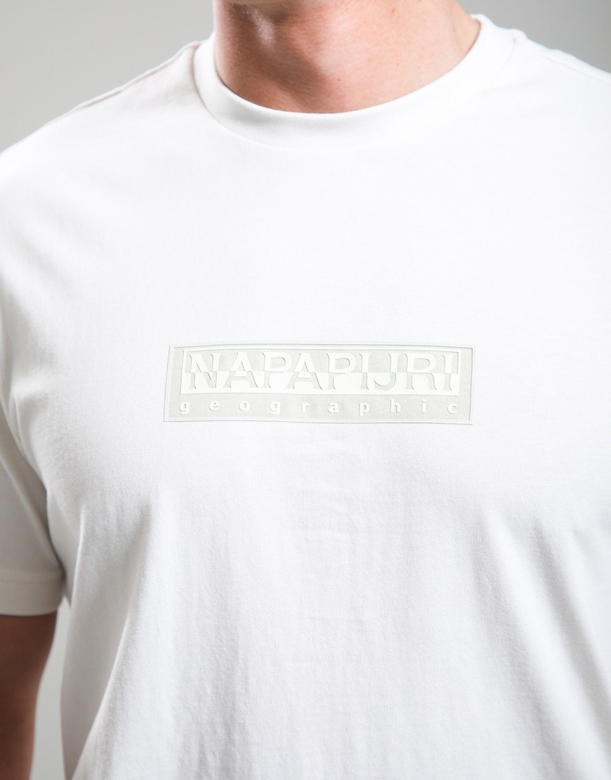 Napapijri S-Box Logo T-Shirt White Whisper