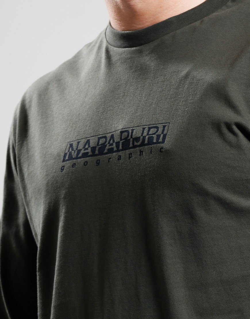 送料込★NAPAPIJRI★ S-Box 3 長袖Tシャツ Napapijri S-Box 3 Long Sleeve T-Shirt Green Depths