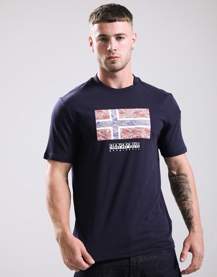 Napapijri S-Drapeau T-Shirt Blu Marine