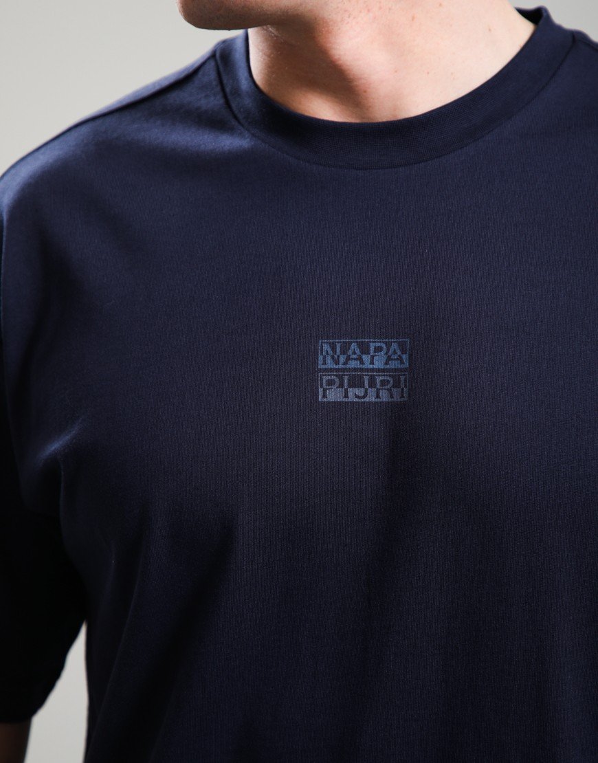 Napapijri S-Elevated Logo T-Shirt Blu Marine