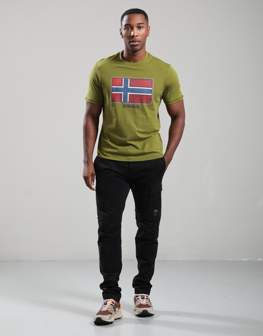 Napapijri S-Flag Tiki T-Shirt Avocado