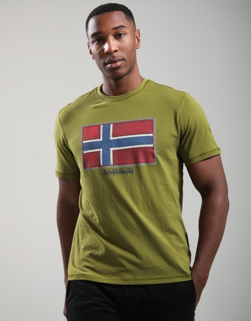 Napapijri S-Flag Tiki T-Shirt Avocado