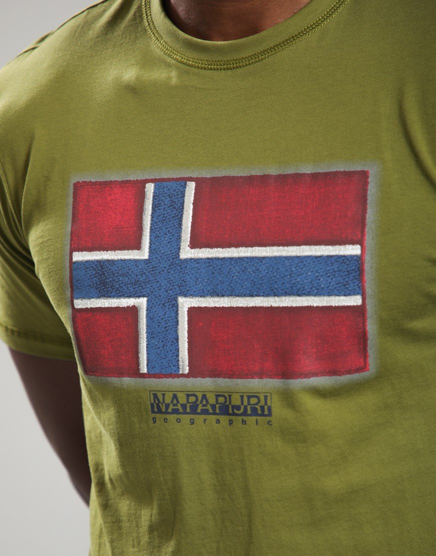 Napapijri S-Flag Tiki T-Shirt Avocado