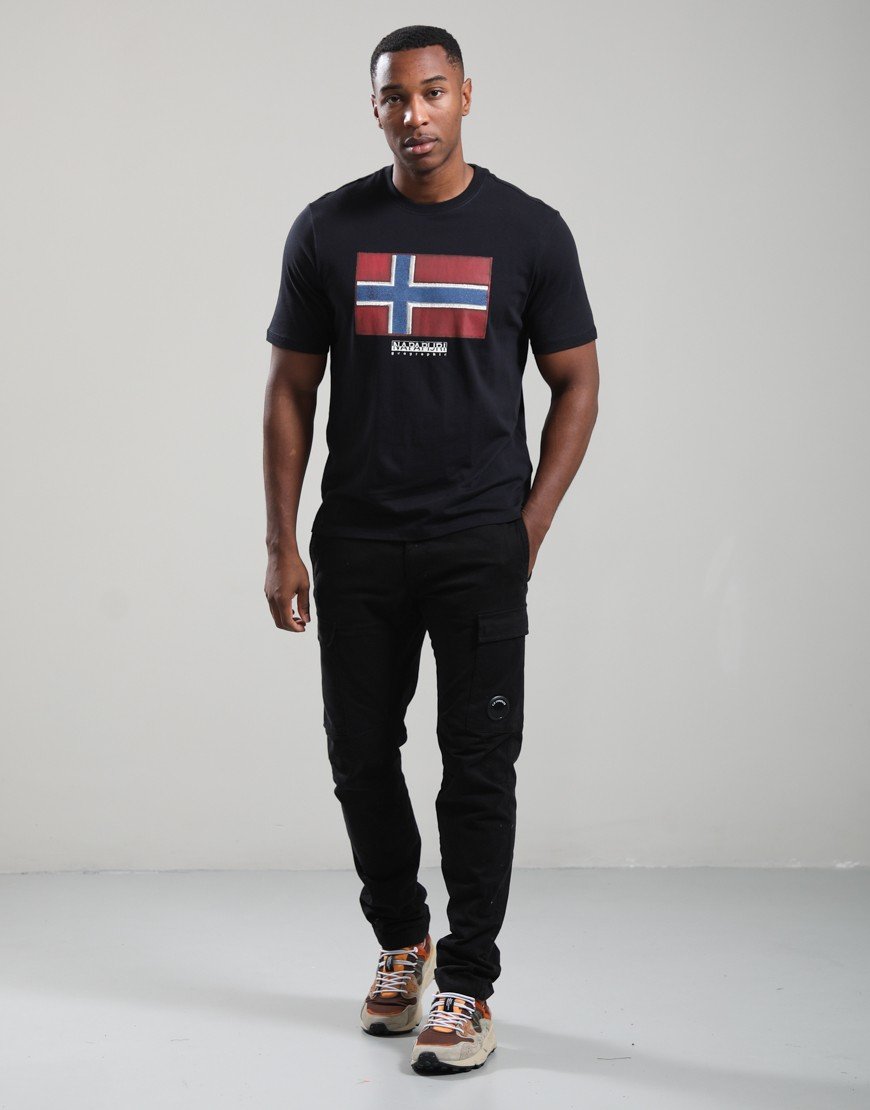 Napapijri S-Flag Tiki T-Shirt Black Beauty