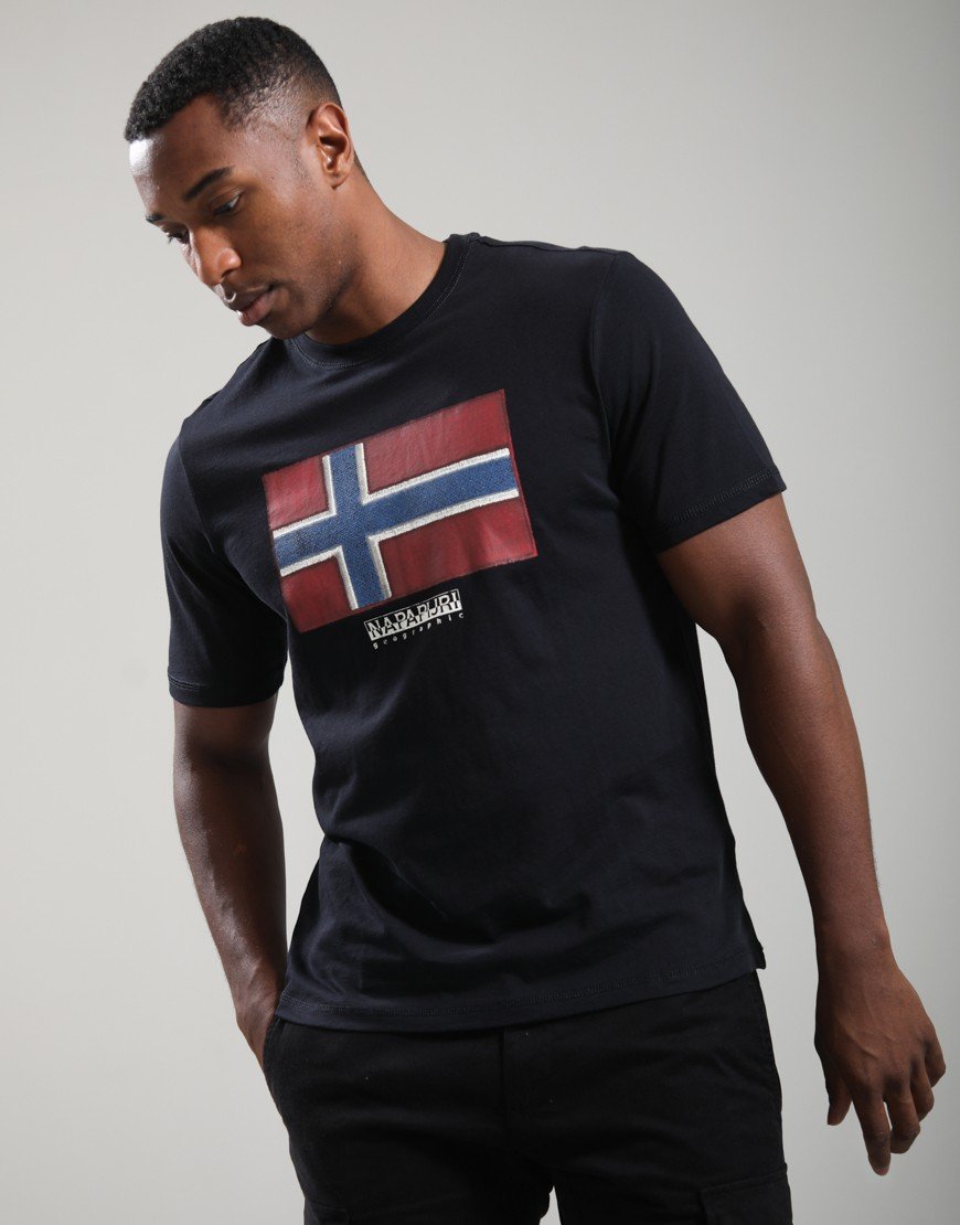 Napapijri S-Flag Tiki T-Shirt Black Beauty