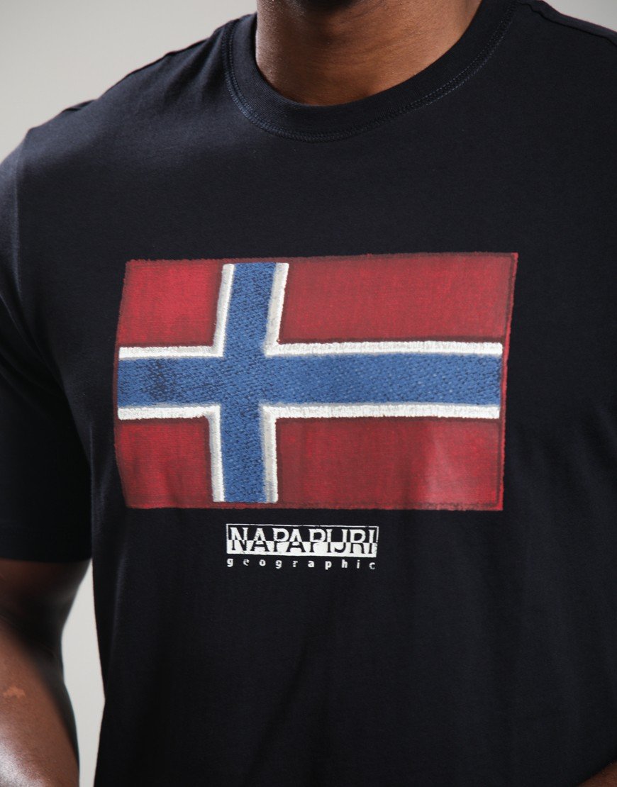 Napapijri S-Flag Tiki T-Shirt Black Beauty
