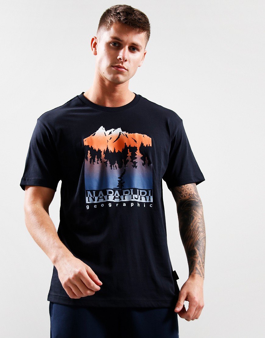 Napapijri Black Cotton Men's T-Shirt