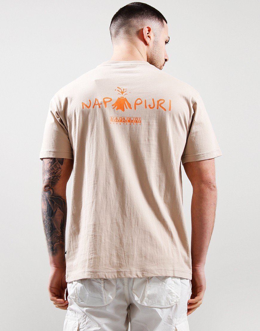 送料込★NAPAPIJRI★半袖Tシャツ S-Pajas Tシャツ Napapijri S-Pajas T-Shirt Humus Beige - Terraces Menswear