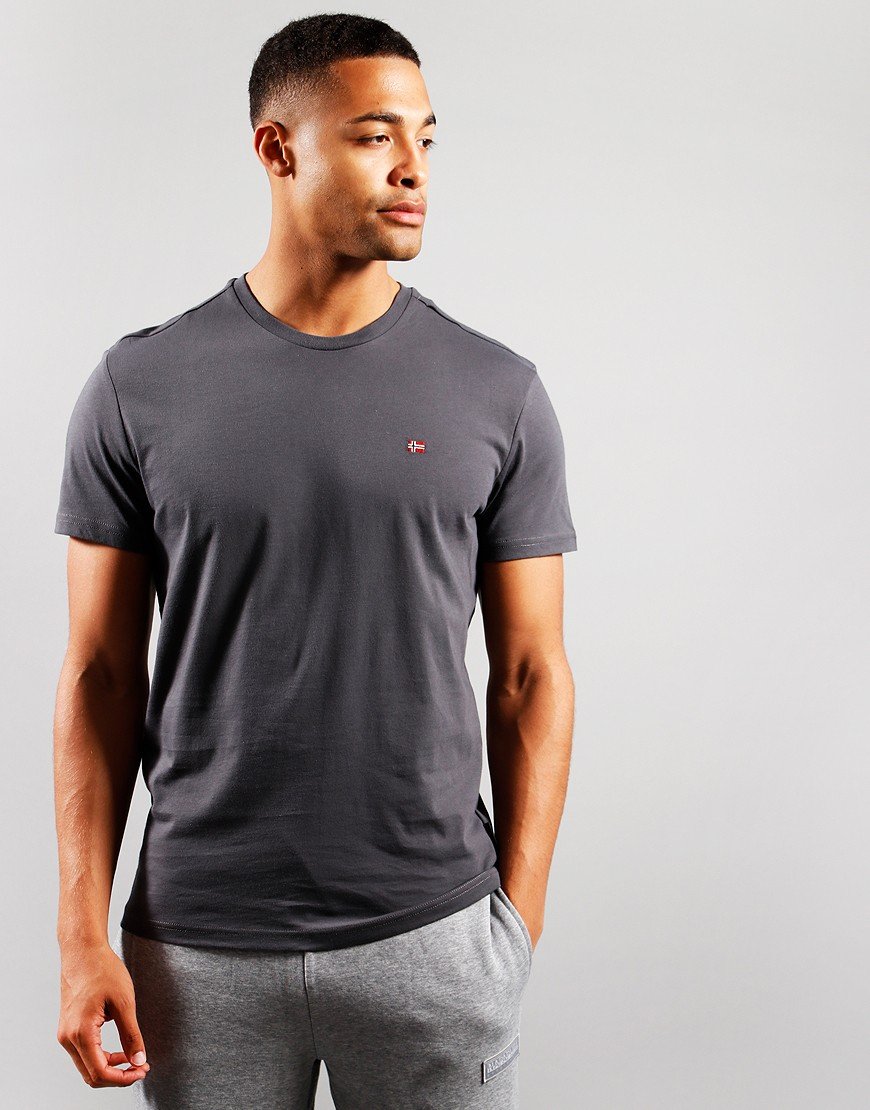 Napapijri Salis C T-Shirt Dark Grey Solid