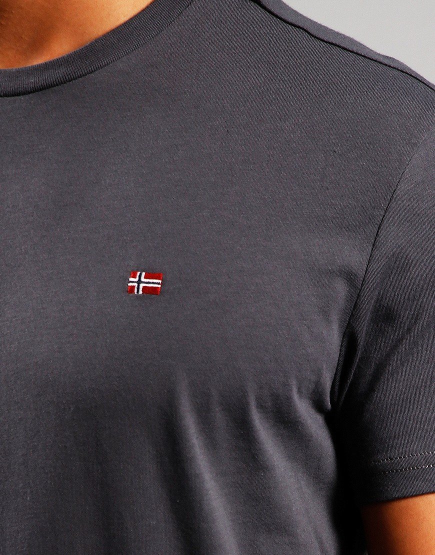 Napapijri Salis C T-Shirt Dark Grey Solid