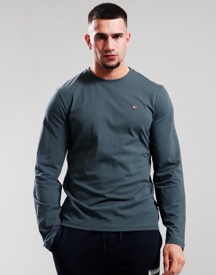 Napapijri Salis Long Sleeve T-Shirt Green Urban