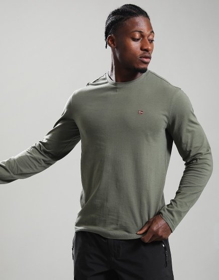 Napapijri Salis Long Sleeve T-Shirt Tea Leaf G0A