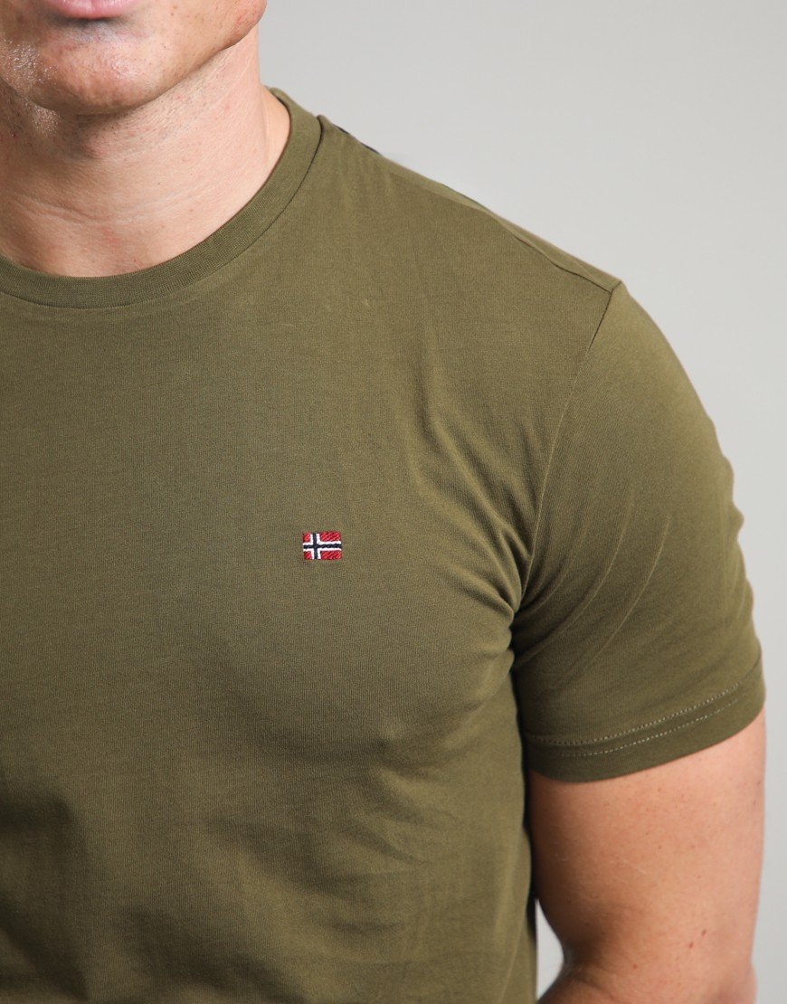 Napapijri Salis SS Summer T-Shirt Dark Olive G3A