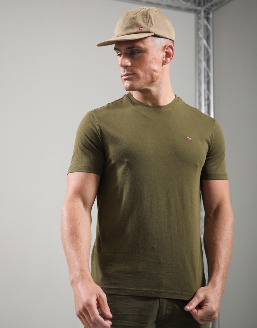 Napapijri Salis SS Summer T-Shirt Dark Olive G3A