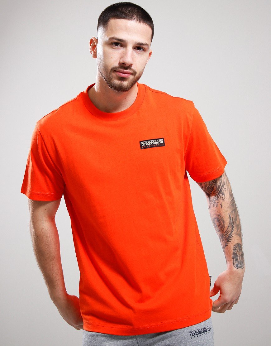 Napapijri Red Organic Cotton Men T-Shirt main image 1