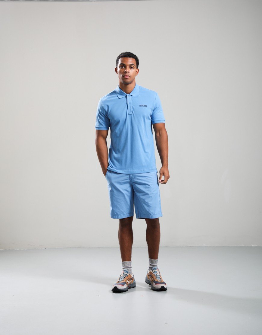 Napapijri E-Small Box Polo Shirt Blue Jasper