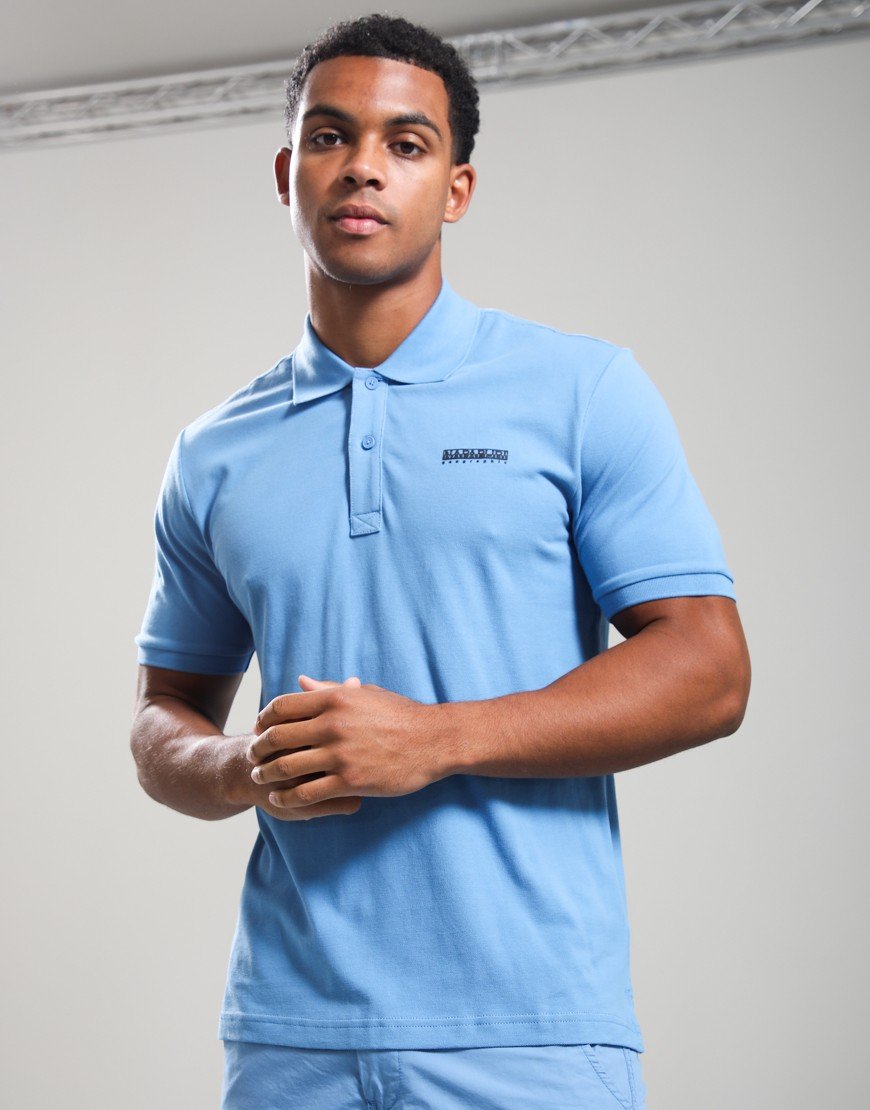 Napapijri E-Small Box Polo Shirt Blue Jasper