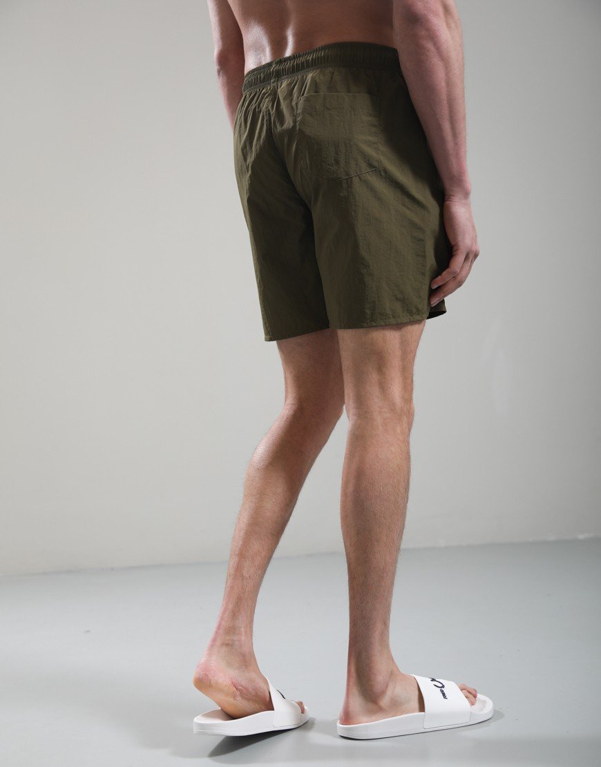Napapijri V-Box Logo Swim Shorts Dark Olive