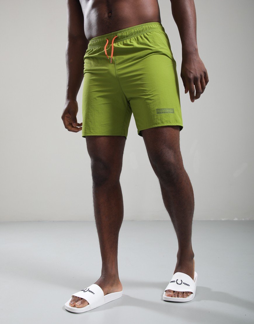 Napapijri V-Box Logo Swim Shorts Golden Cyp G3B