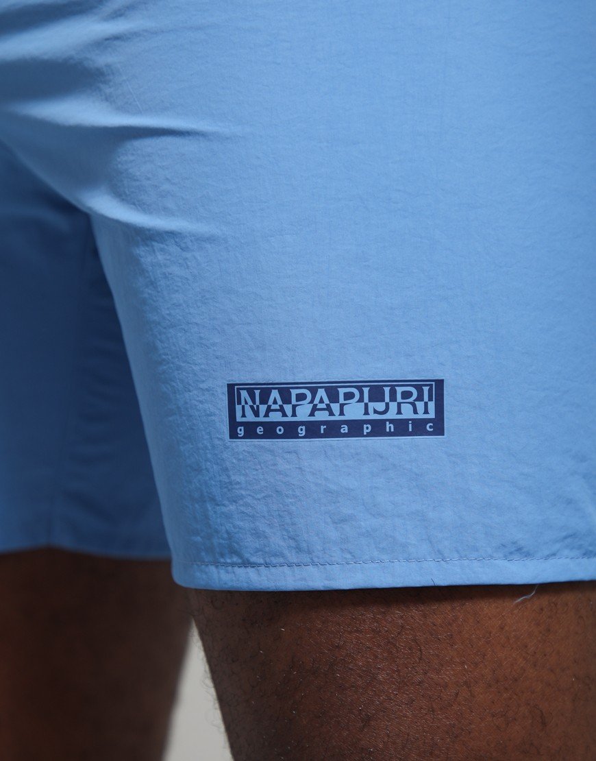 Napapijri V-Box Logo Swim Shorts Blue Jasper B9A