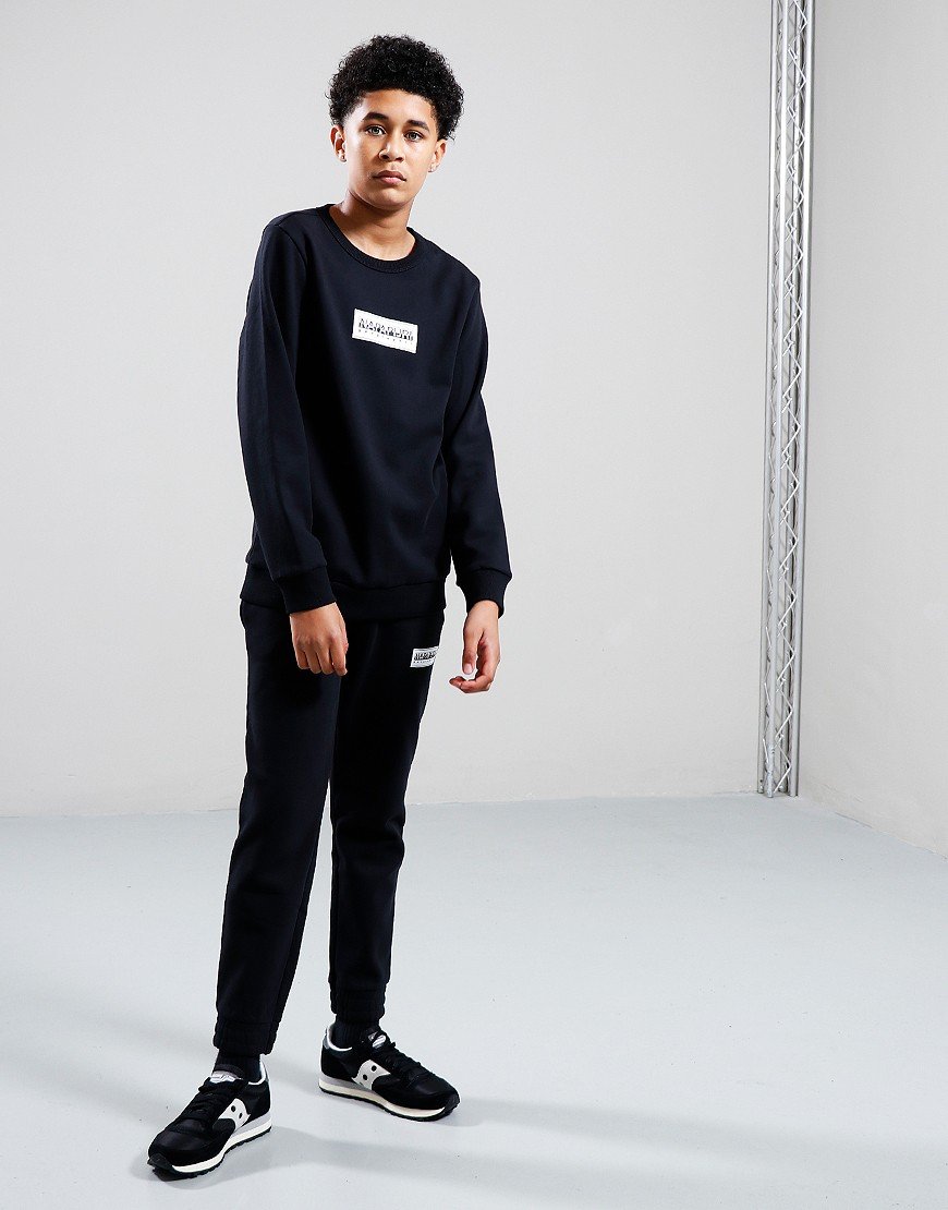 Napapijri Kids B-Chamois Crew Sweat Black Napapijri Kids B-Chamois Crew Sweat Black