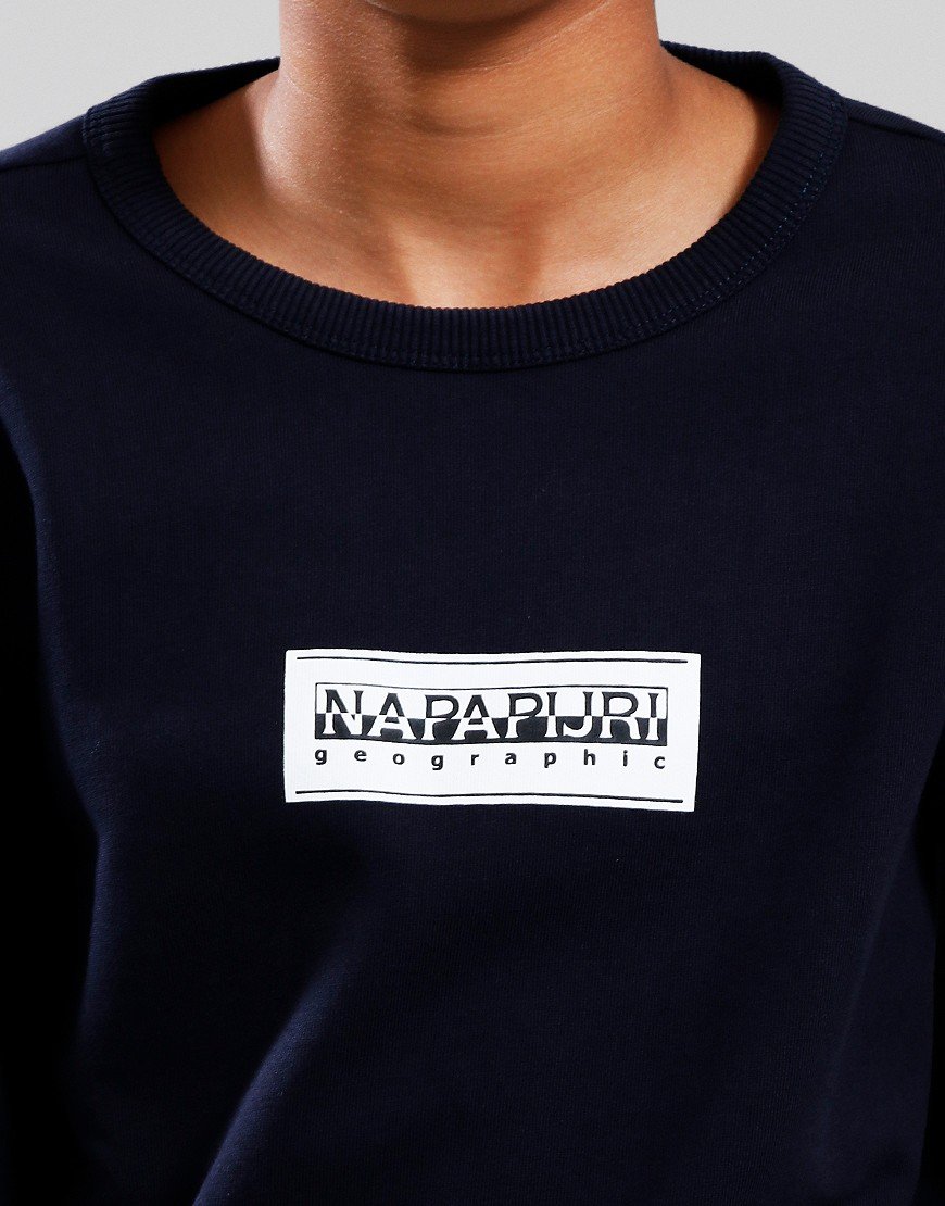 Napapijri Kids B-Chamois Crew Sweat Blu Marine Napapijri Kids B-Chamois Crew Sweat Blu Marine
