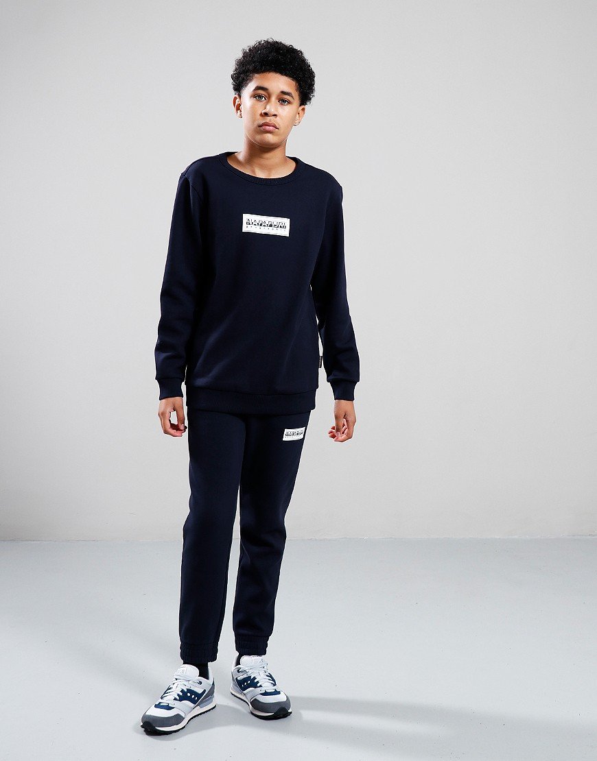 Napapijri Kids B-Chamois Crew Sweat Blu Marine Napapijri Kids B-Chamois Crew Sweat Blu Marine