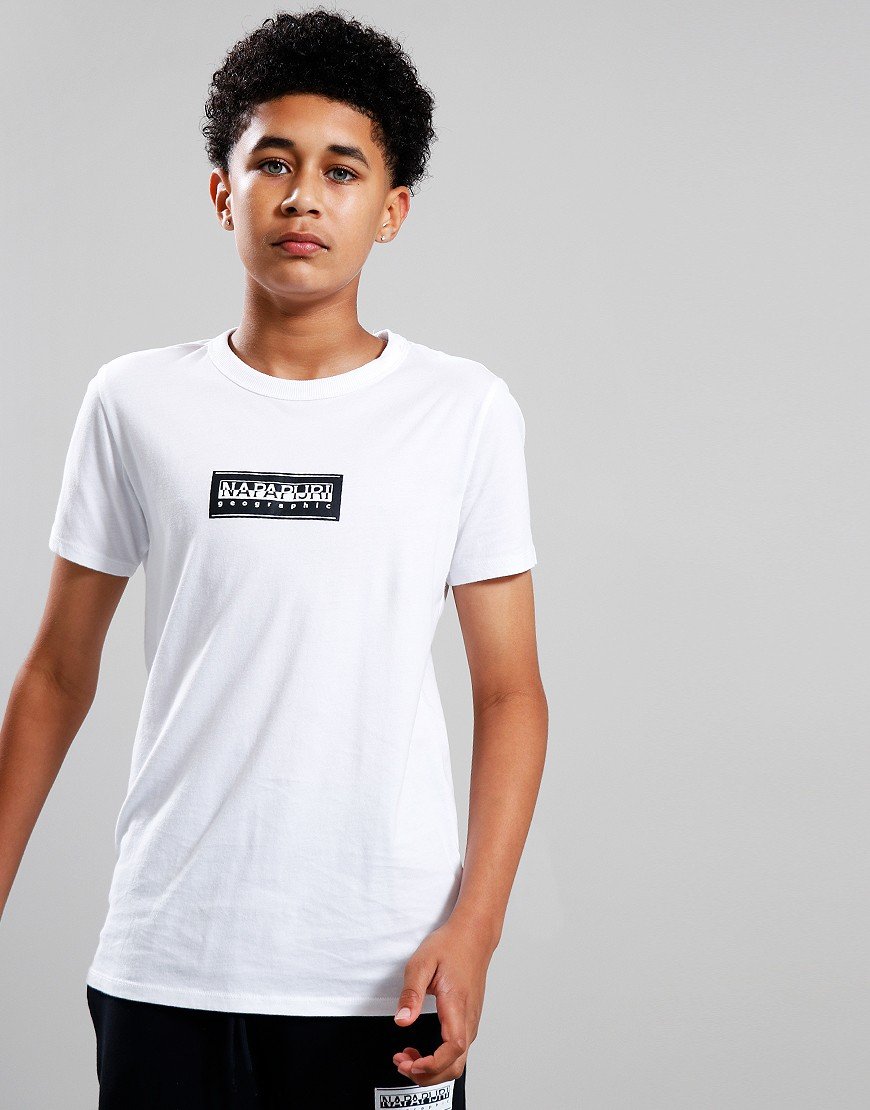 Napapijri Kids S-Chamois T-Shirt Bright White Napapijri Kids S-Chamois T-Shirt Bright White