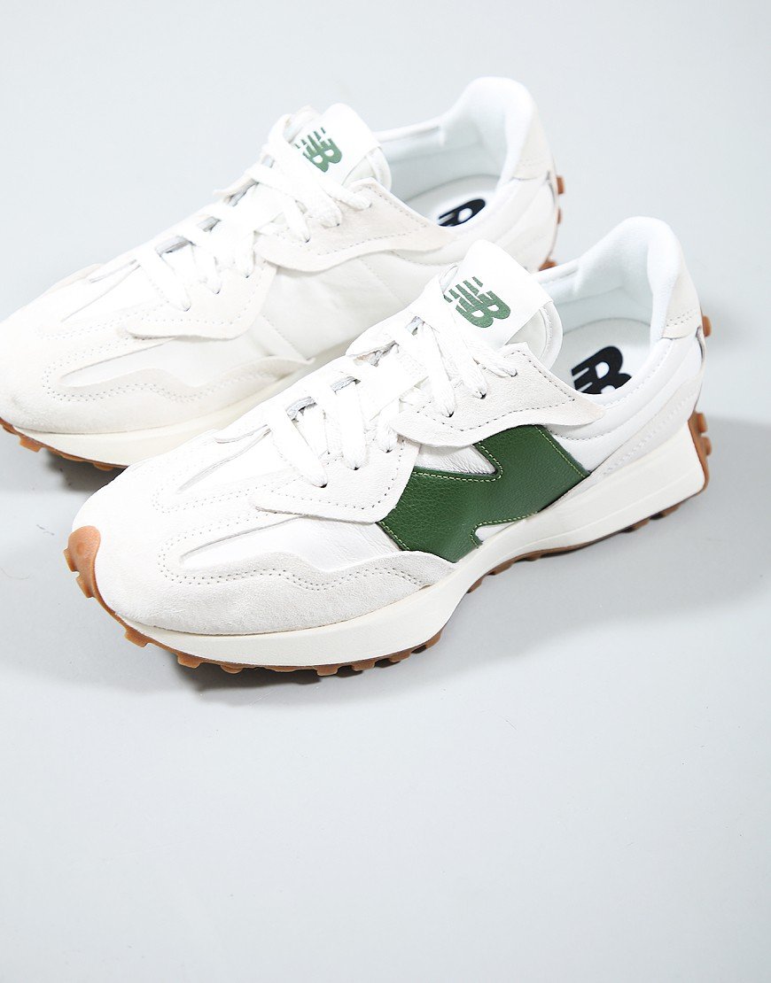 New Balance 327 Trainers Linen/Dark Alpine Green