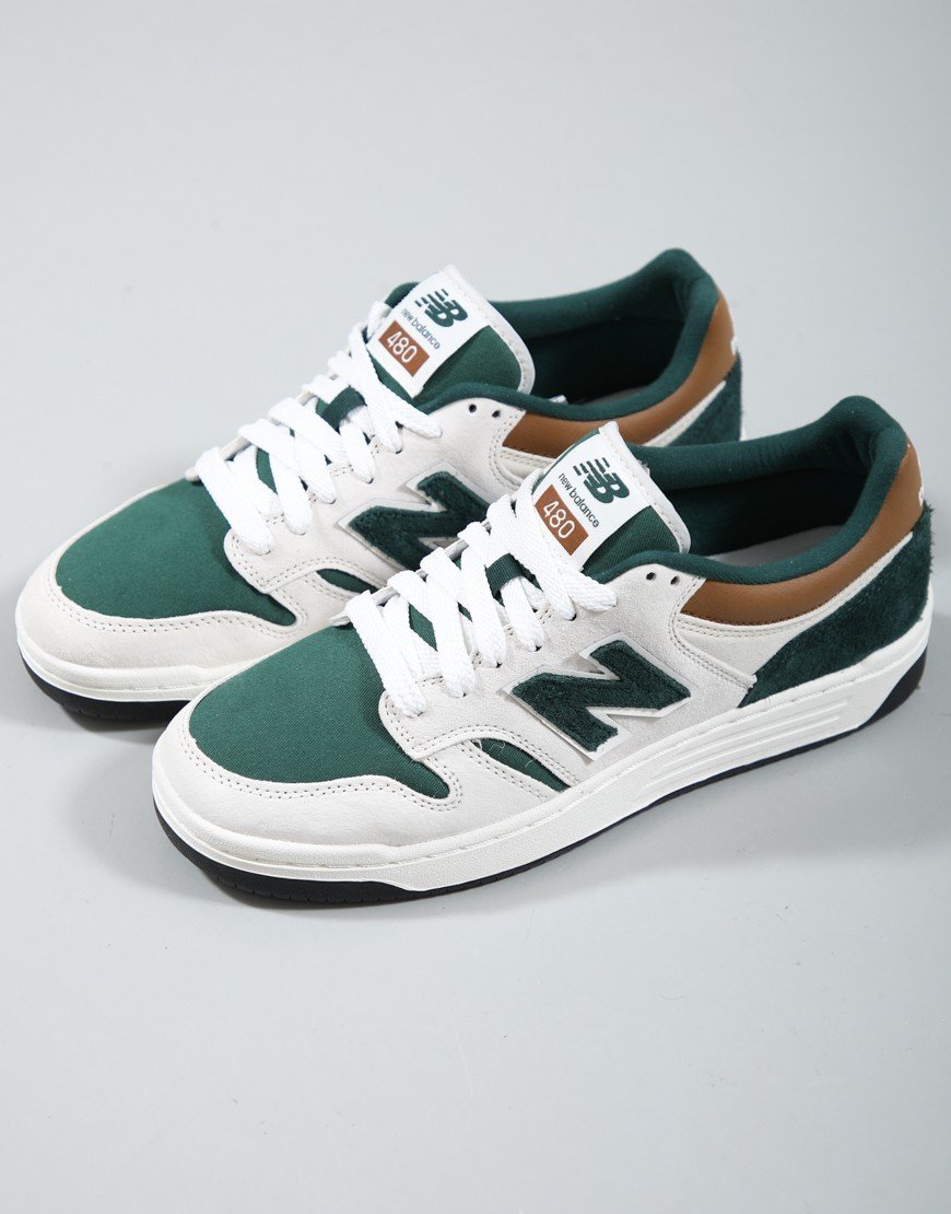 New Balance 480 Trainers Linen/Nordic Green